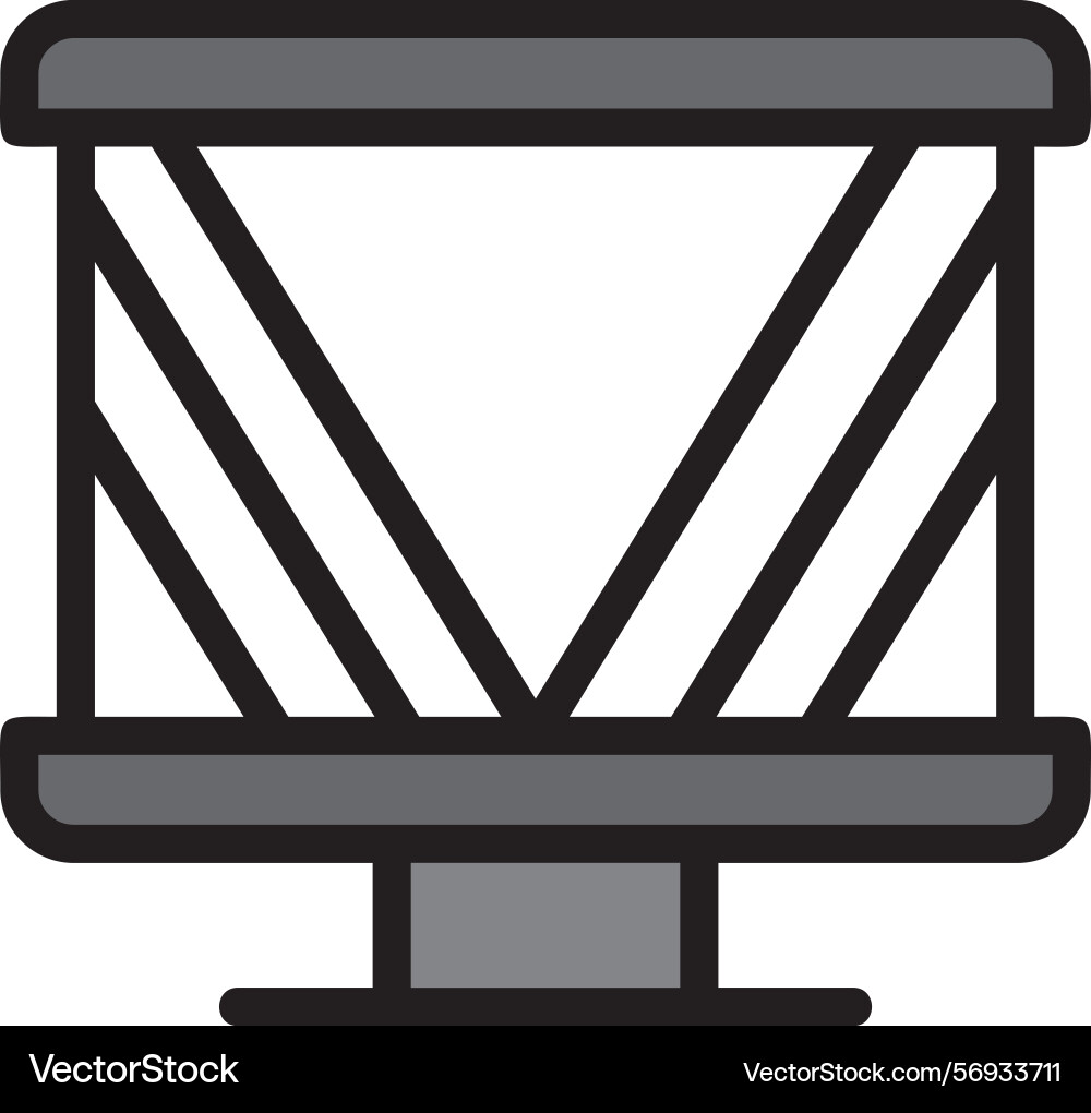 Slide background line filled style icon design vector image