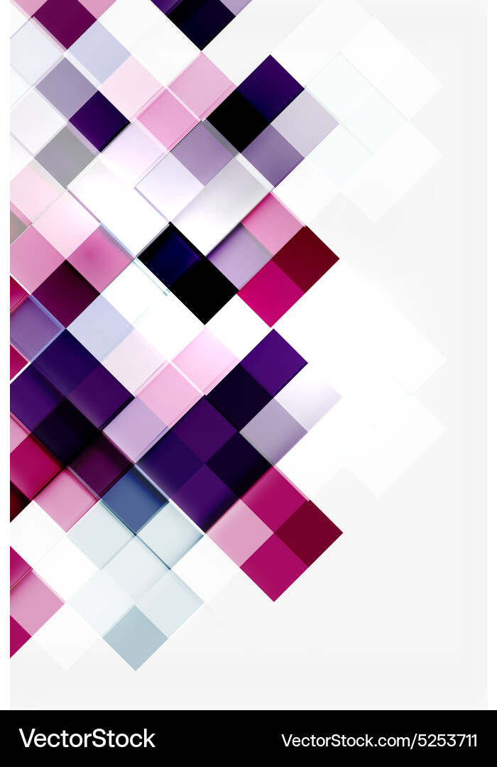 Square shape mosaic pattern design universal Vector Image