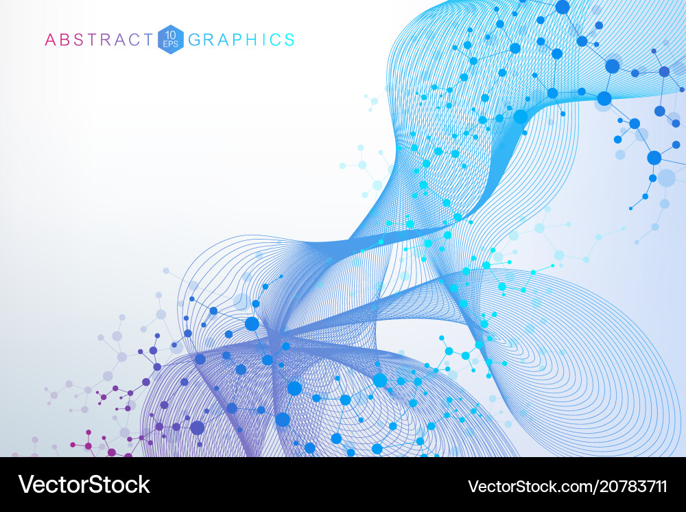 Structure molecule and communication dna atom Structure molecule and communication dna atom vector image