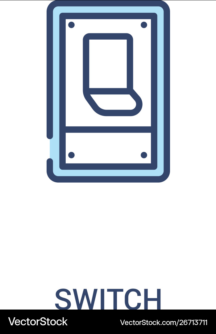 Switch concept 2 colored icon simple line element Switch concept 2 colored icon simple line element vector image