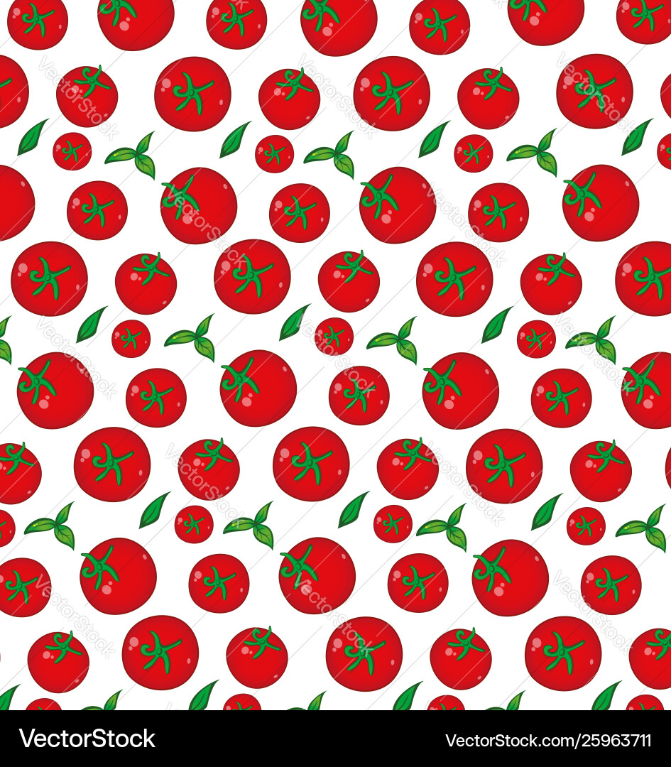 Tomato Pattern Background vector image