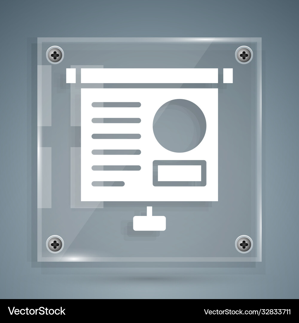 White presentation board with graph schedule White presentation board with graph schedule Vector Image