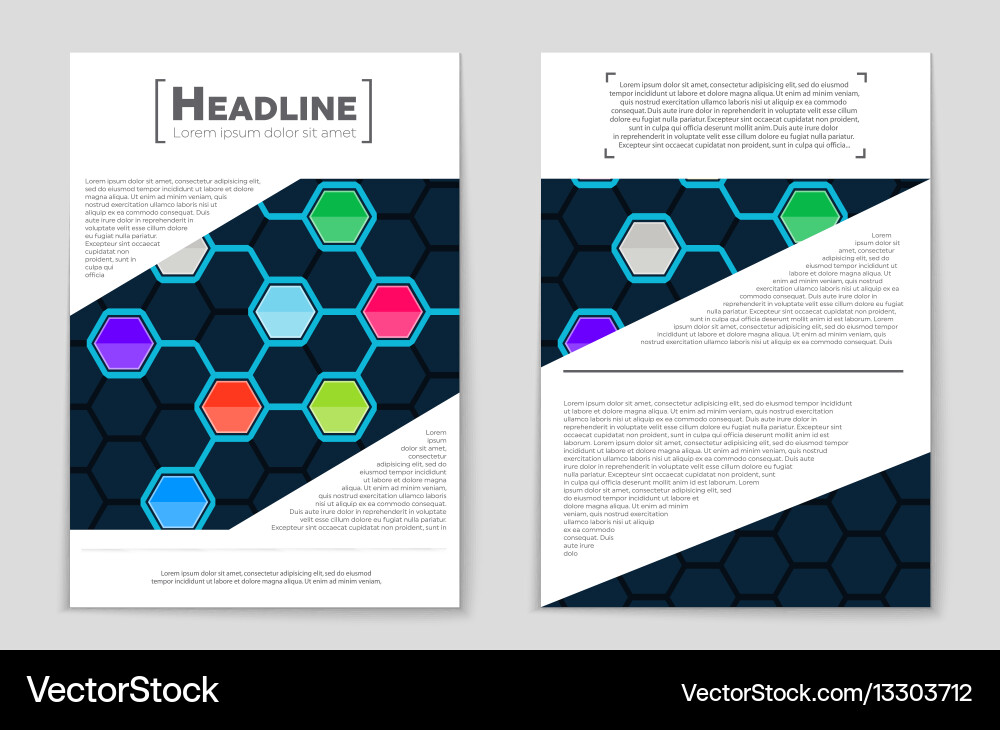 Abstract layout background set for art Vector Image