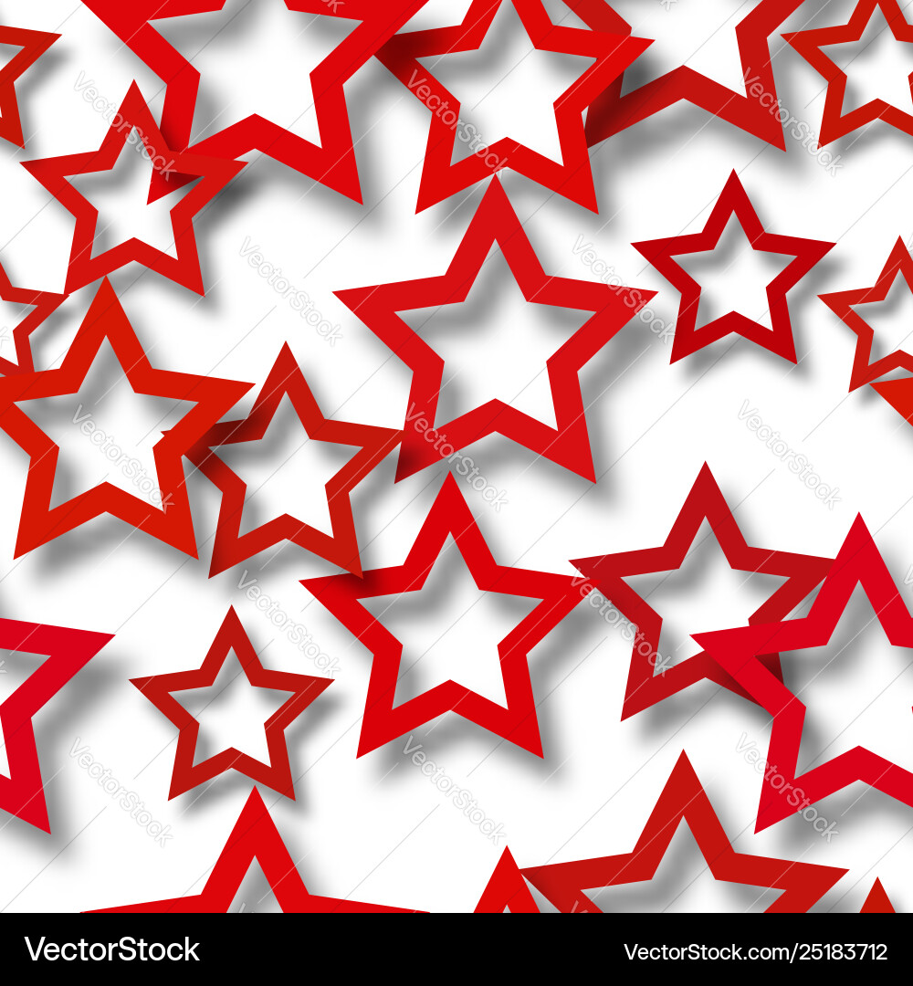 Abstract seamless pattern stars with shadows Vector Image