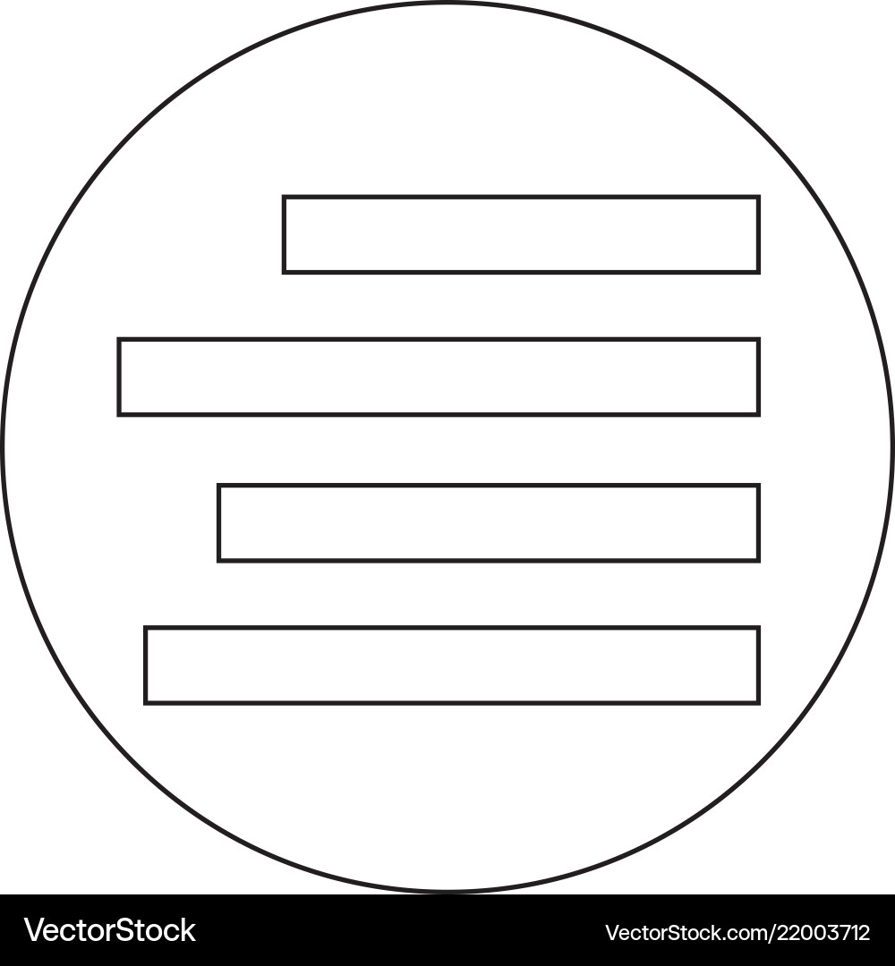 Align text icon vector image
