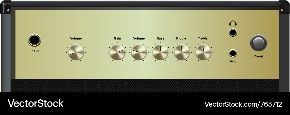 Amplifier Controls Interface Vector Image