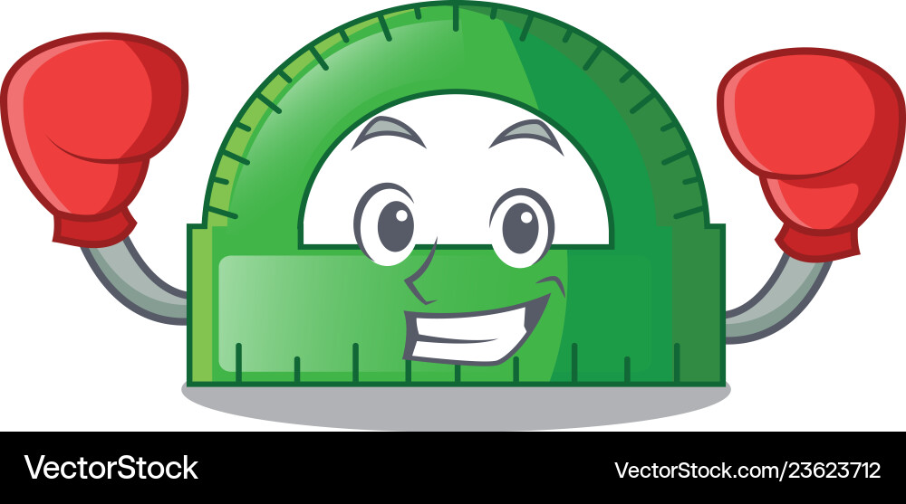 Boxing protactor in on the character shape Boxing protactor in on the character shape vector image
