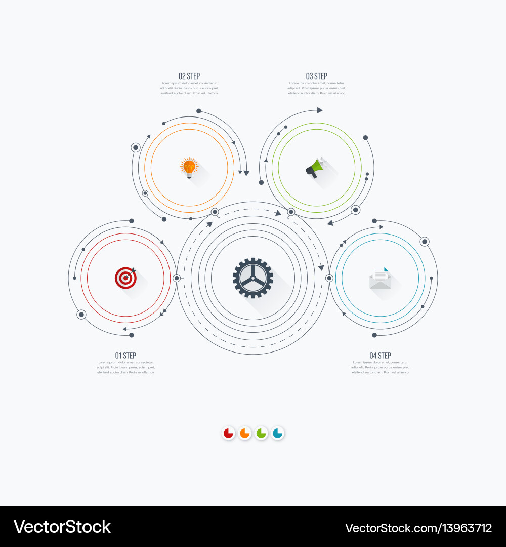 Circular Workflow Template vector image