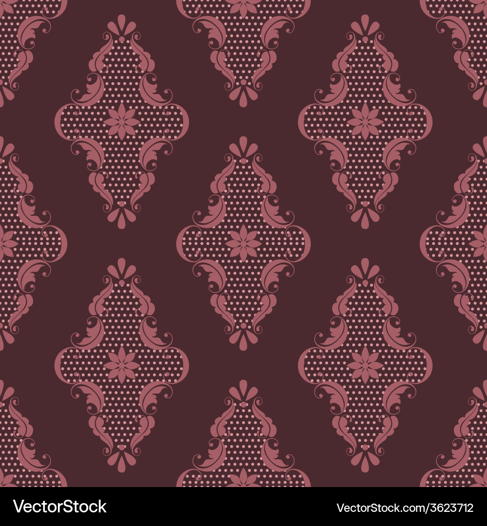 Damask Pattern Background Vector Image