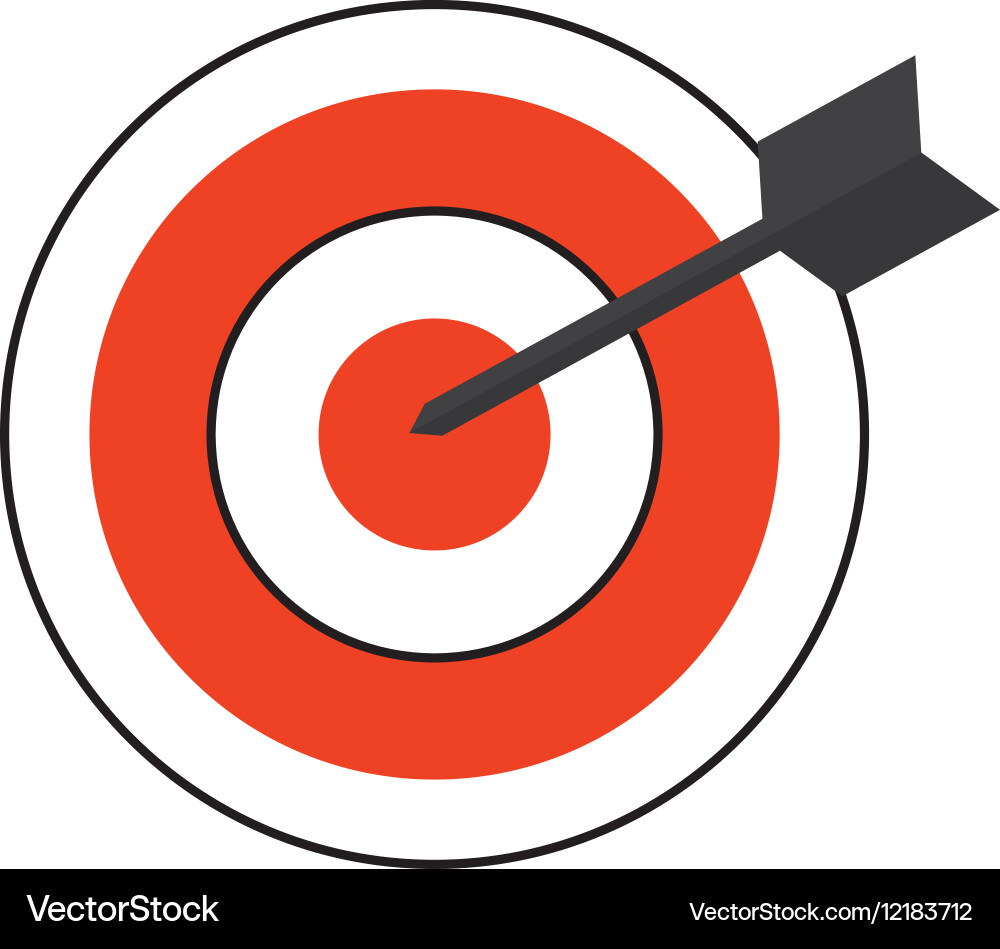 Dartboard target game vector image