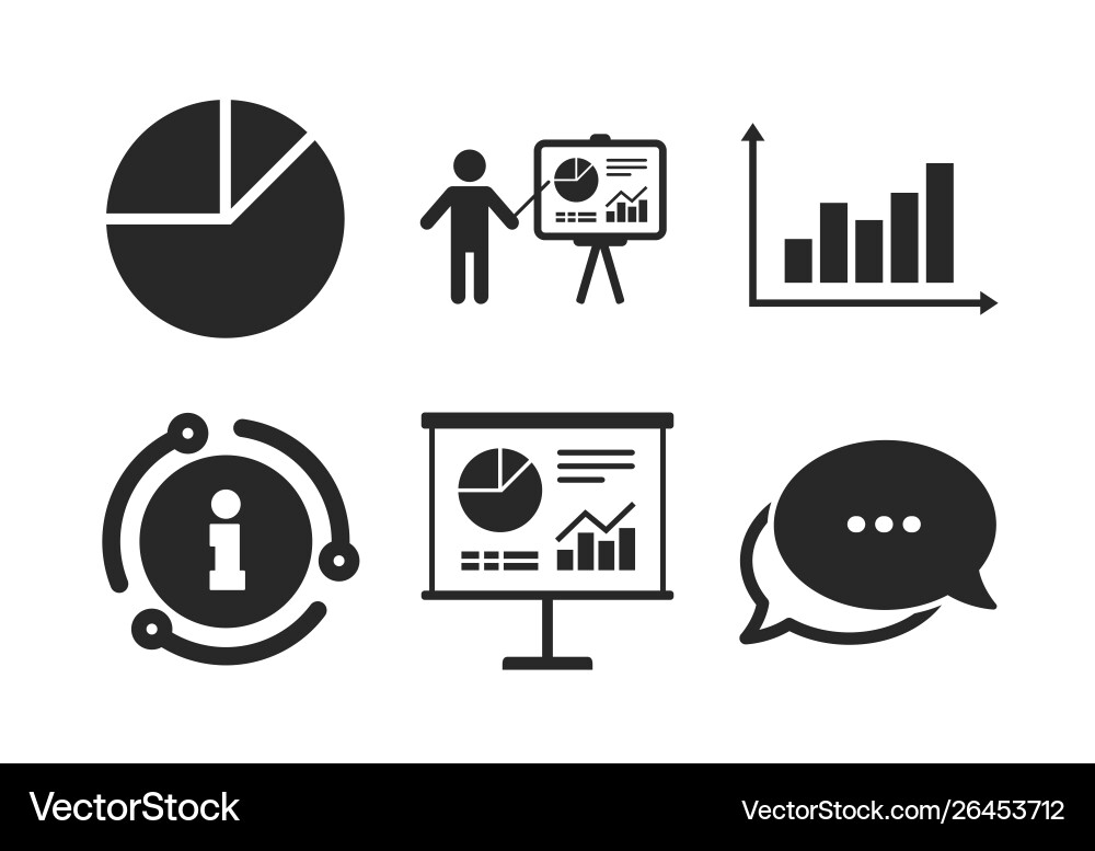 Diagram graph pie chart presentation billboard Diagram graph pie chart presentation billboard vector image