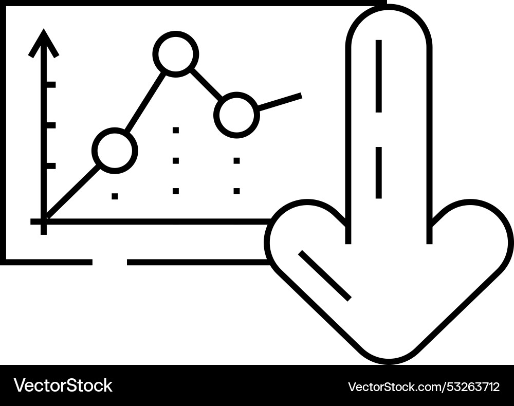 Diagram loading statistical data line icon Diagram loading statistical data line icon vector image