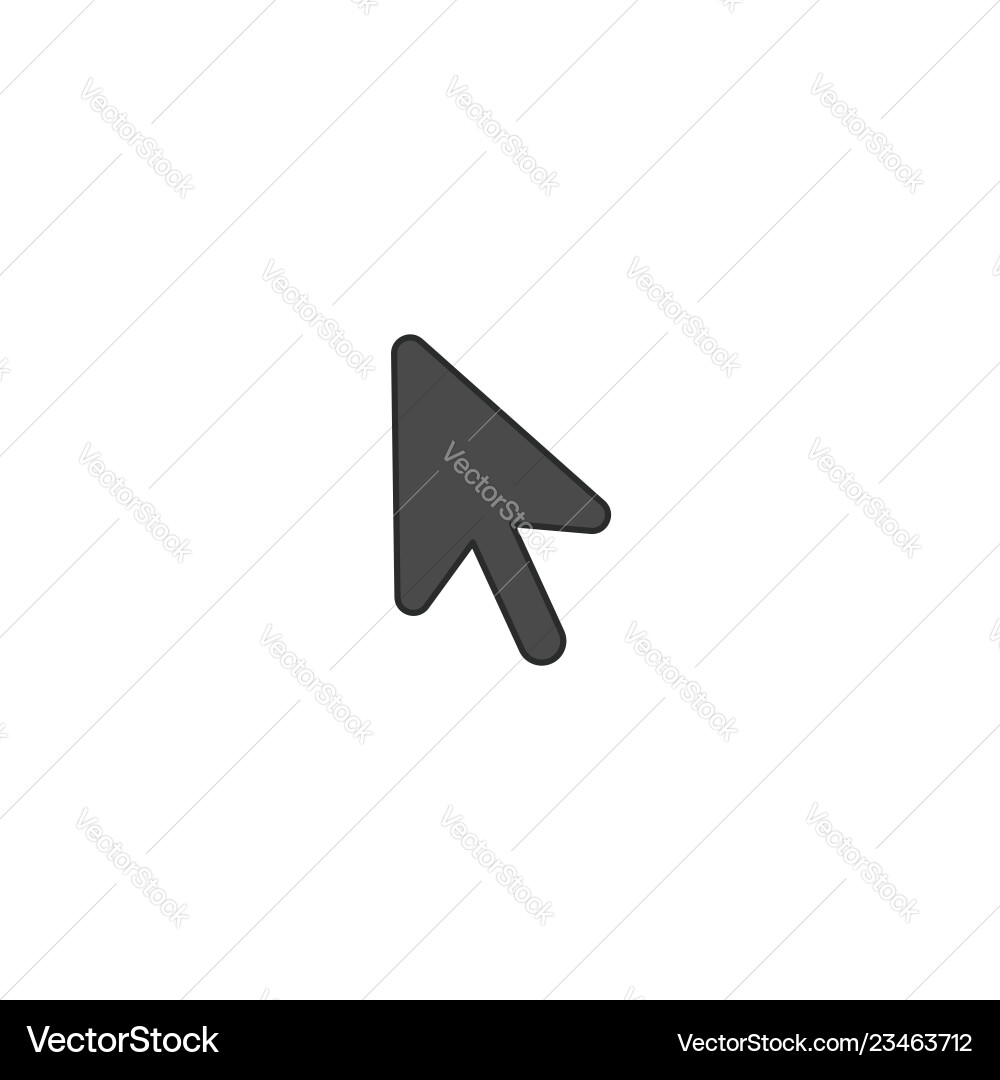 Icon concept of mouse cursor colored and color Icon concept of mouse cursor colored and color vector image