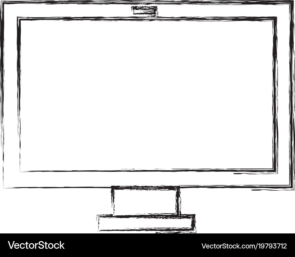Monitor computer isolated icon Vector Image