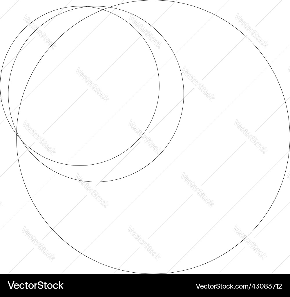 Random overlapping ovals ellipses abstract Vector Image