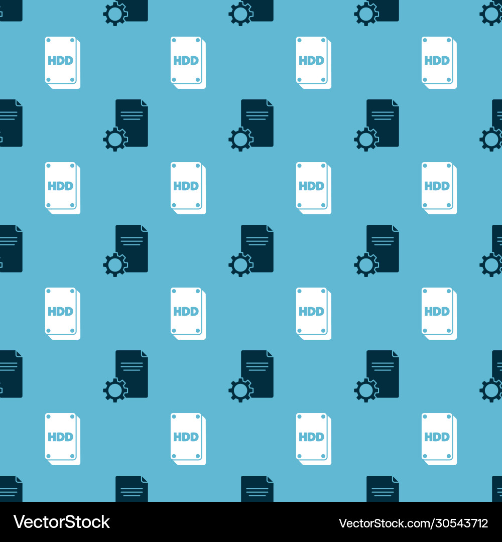 Set file document and hard disk drive hdd vector image
