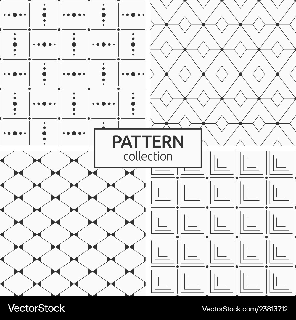 Set of four seamless patterns Set of four seamless patterns vector image
