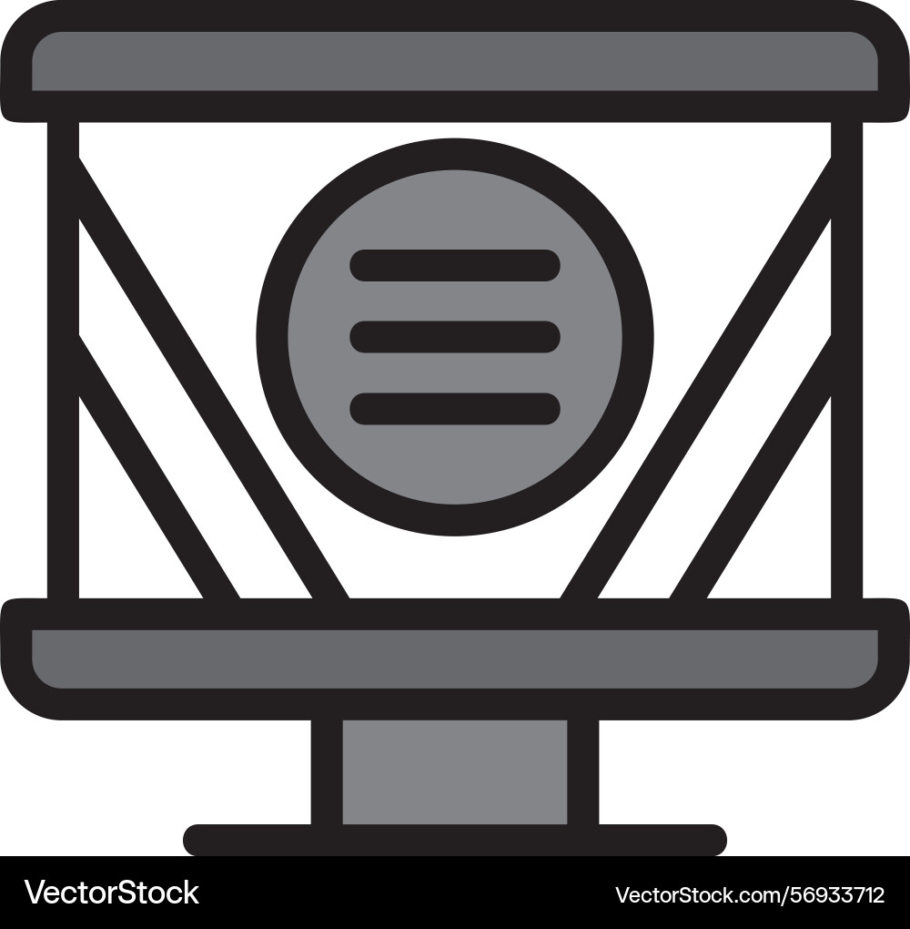 Slide theme line filled style icon design Vector Image