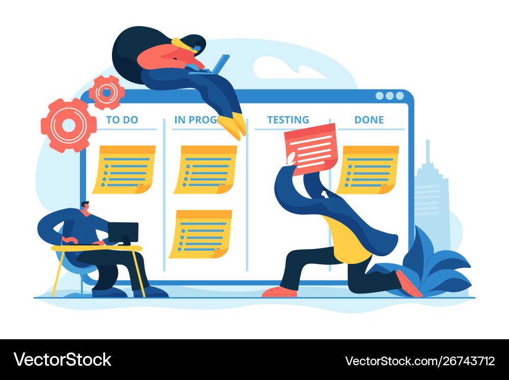 Task management concept Task management concept vector image