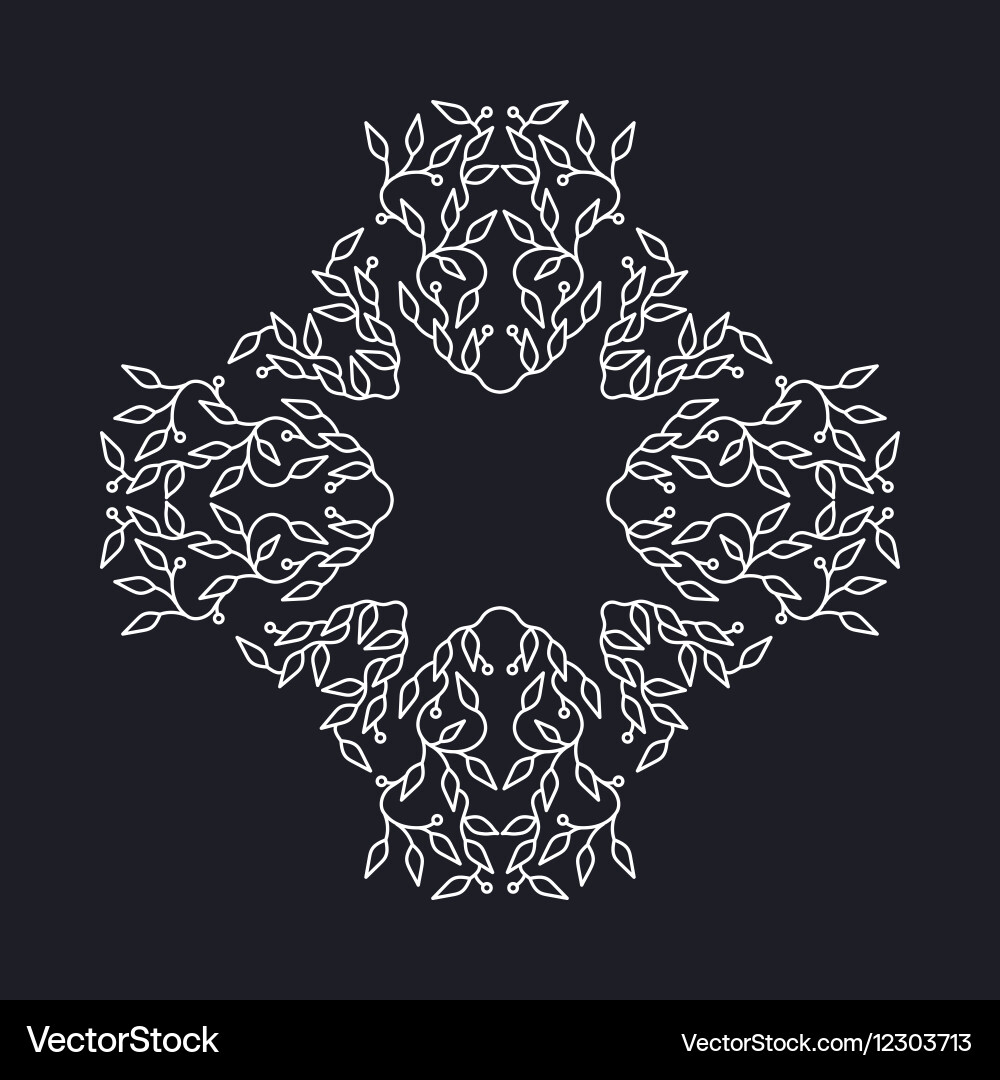 Abstract white color frame design isolated Vector Image