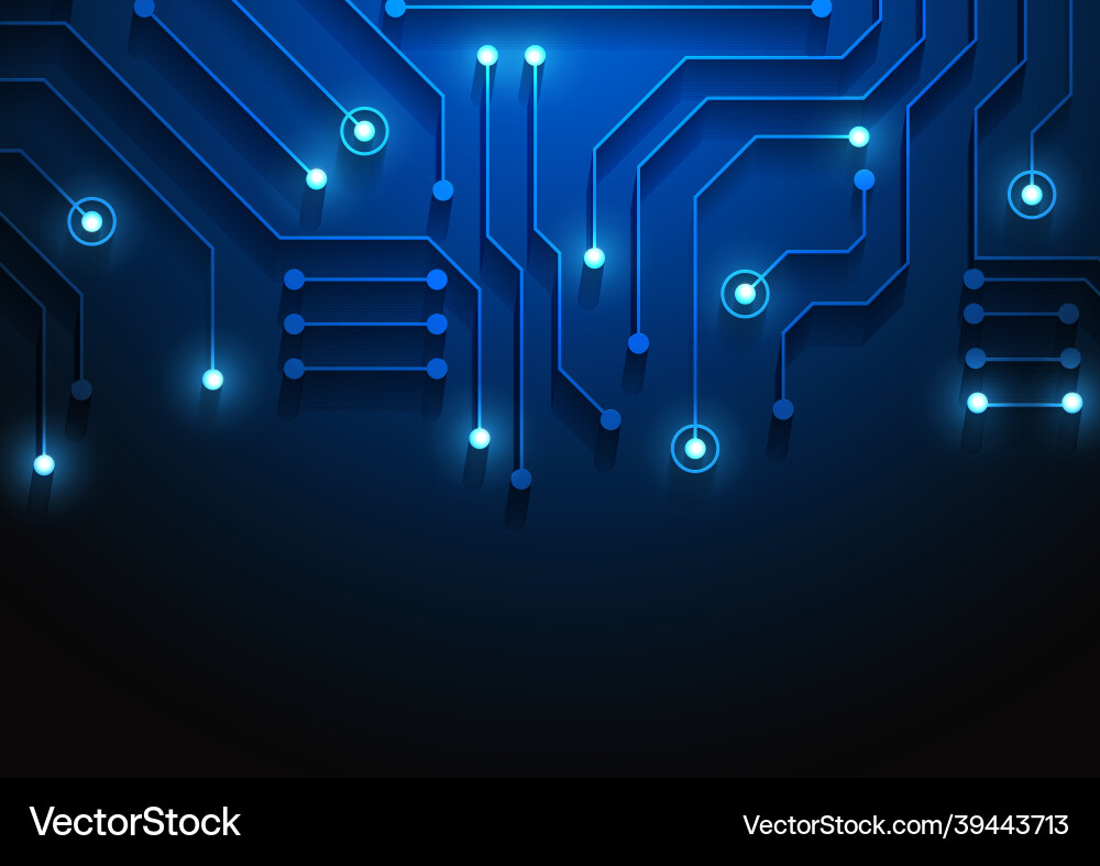 Circuit technology background with hi-tech Circuit technology background with hi-tech vector image