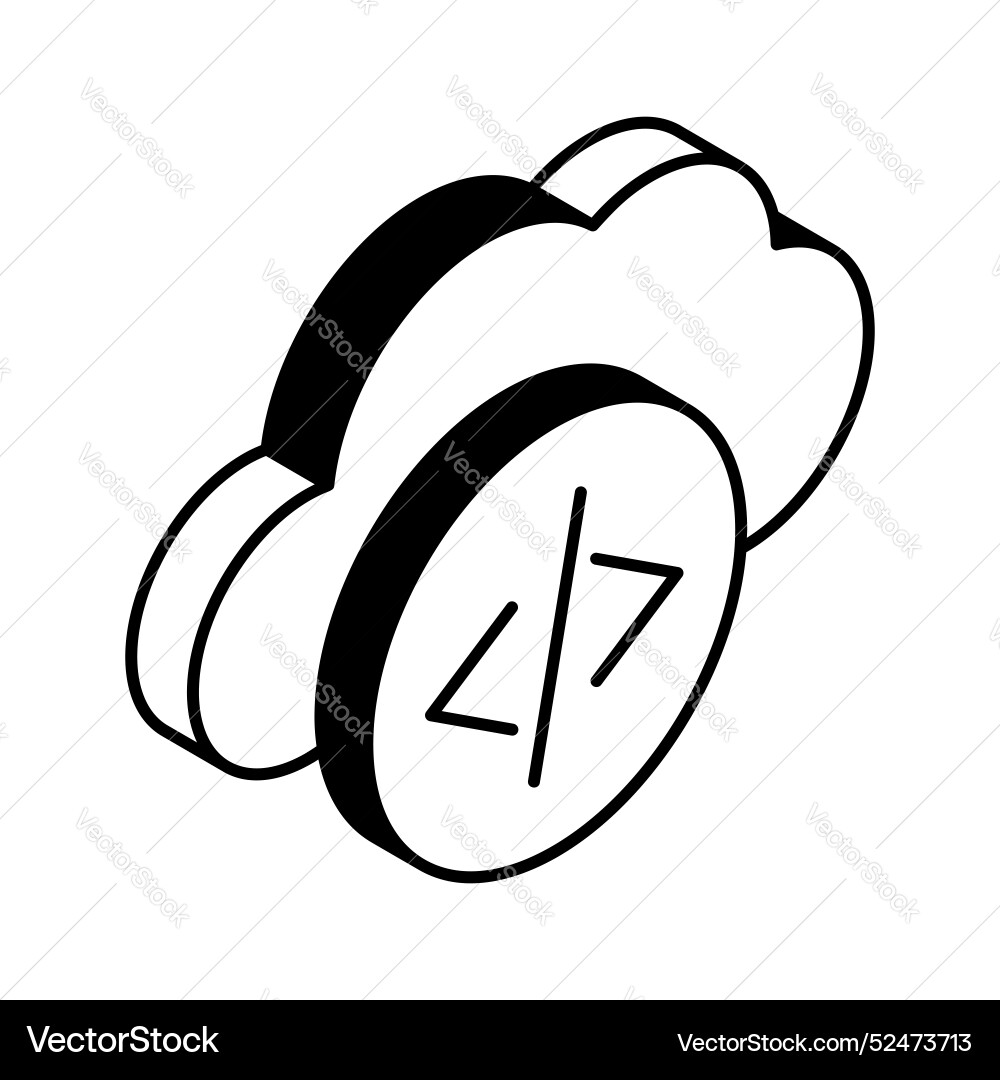 Cloud coding Vector Image