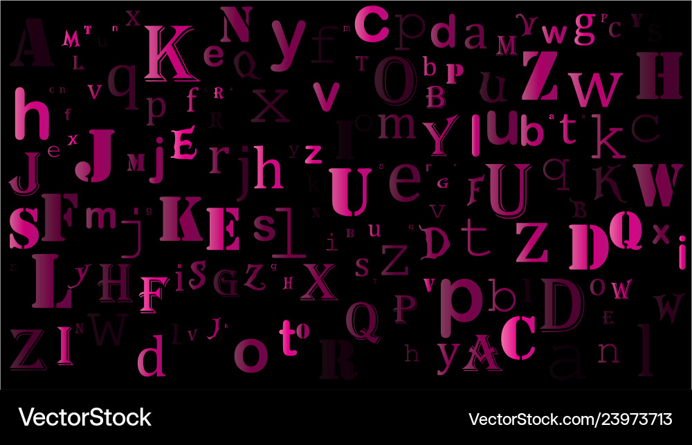 Falling random letters alphabet beautiful Falling random letters alphabet beautiful vector image