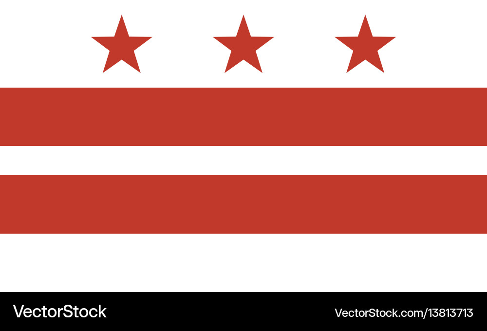 Flag of the district columbia Flag of the district columbia vector image