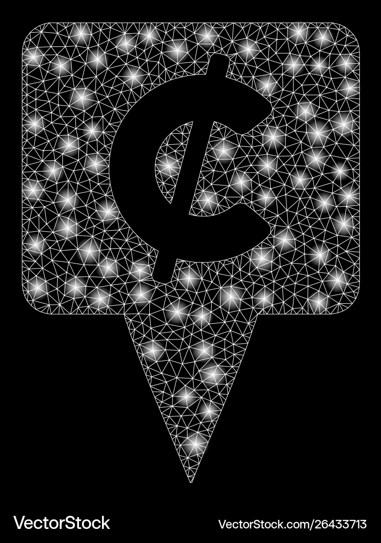 Flare mesh 2d cent map pointer with spots Flare mesh 2d cent map pointer with spots vector image