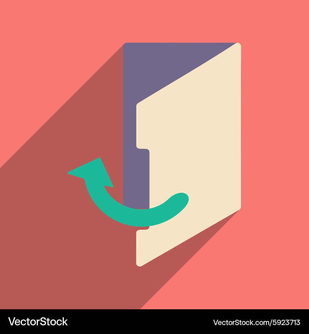 Flat with shadow icon and mobile application vector image