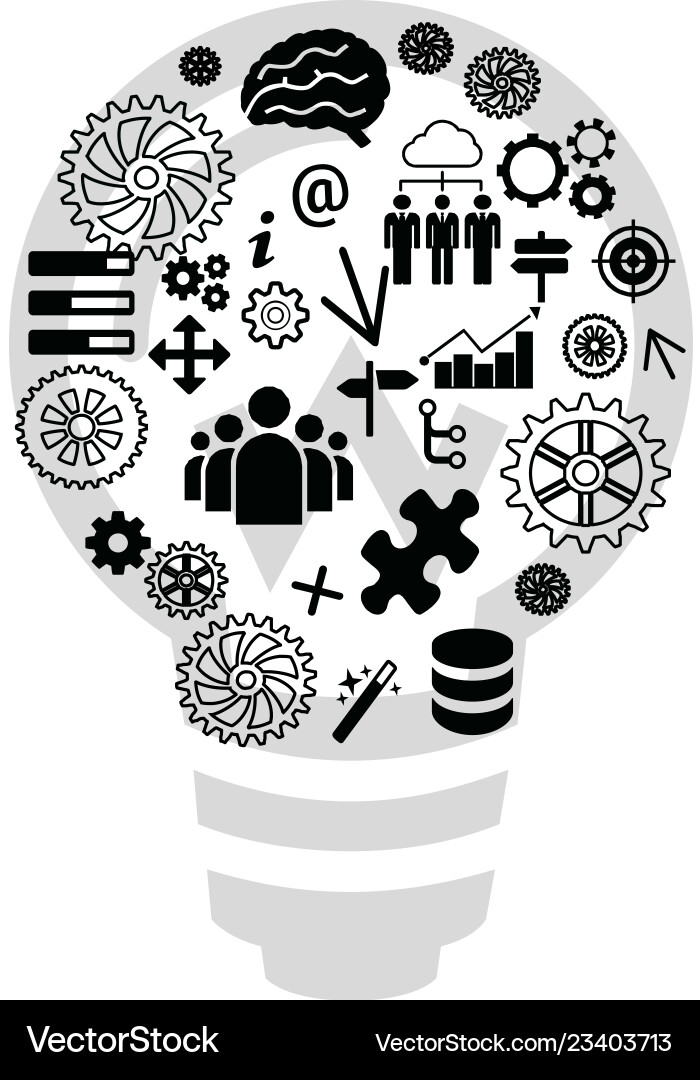 Lamp expert system web design vector image