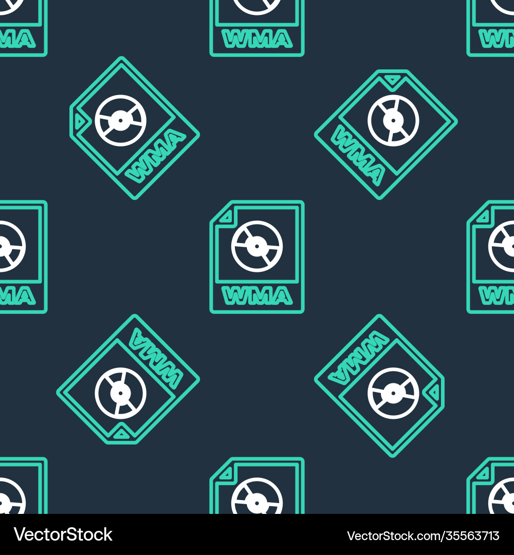 Line wma file document download button icon Line wma file document download button icon vector image