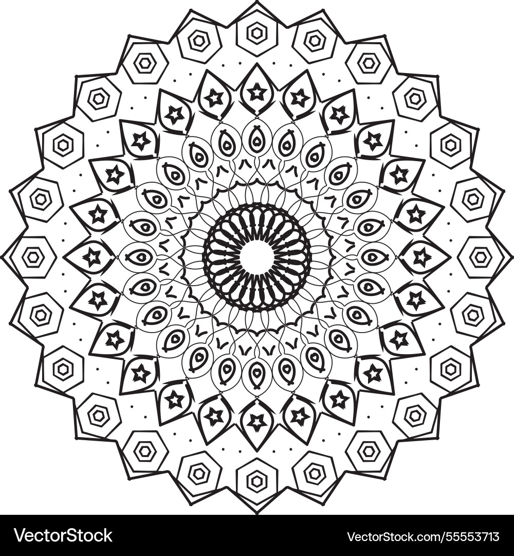 Mandala pattern design template Mandala pattern design template Vector Image