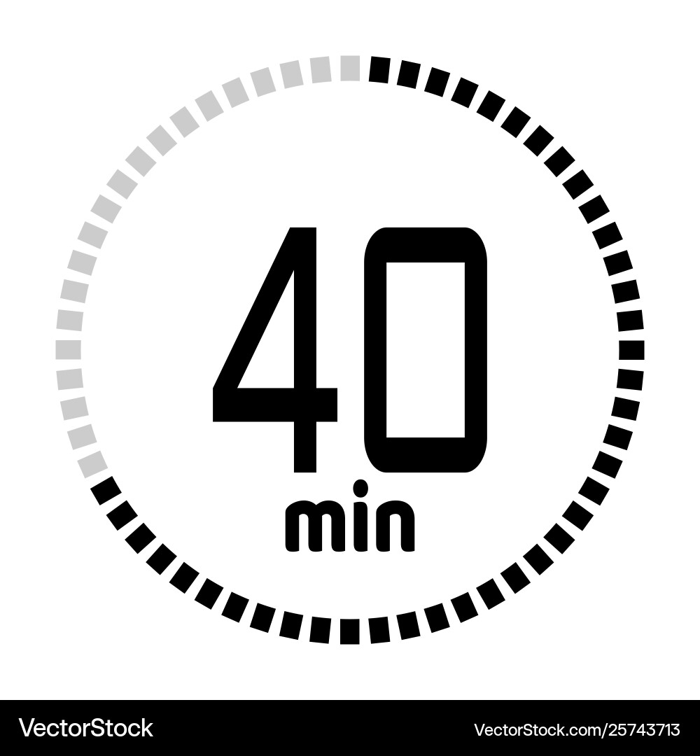Minutes countdown timer Vector Image