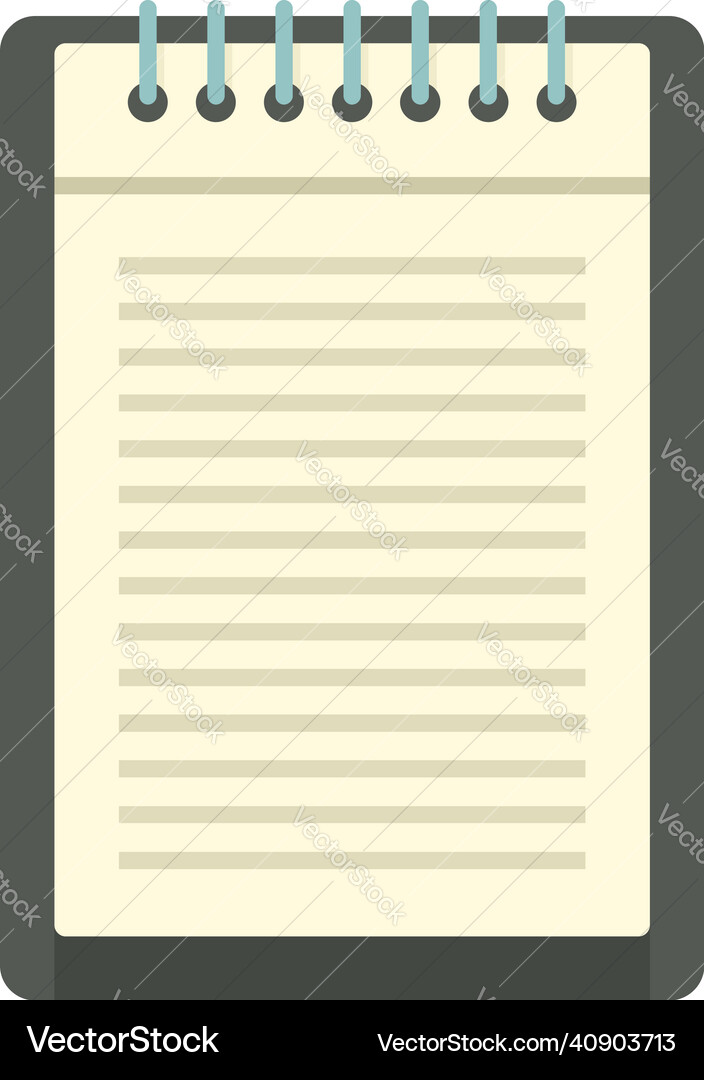 Office manager notepad icon flat isolated Office manager notepad icon flat isolated vector image