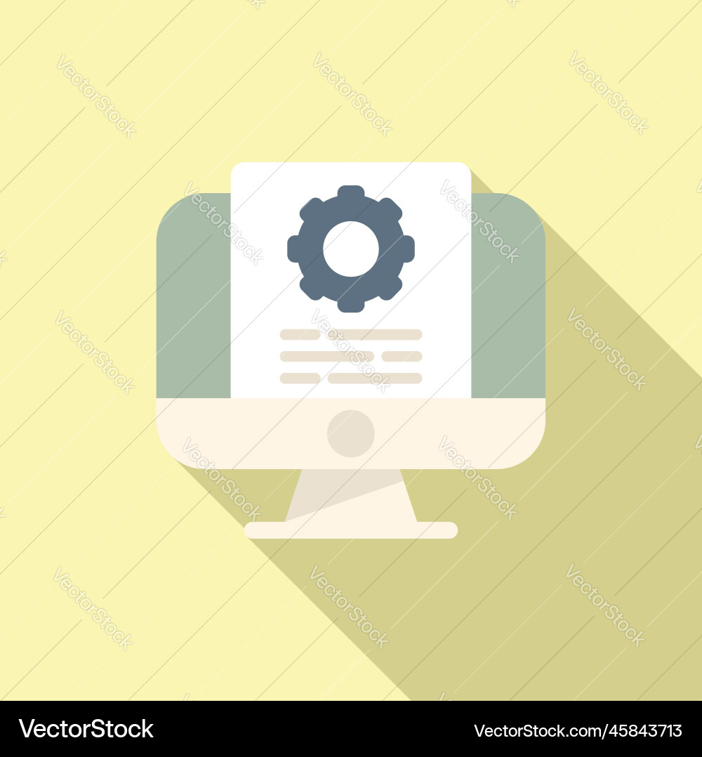 Project document icon flat data support Project document icon flat data support vector image