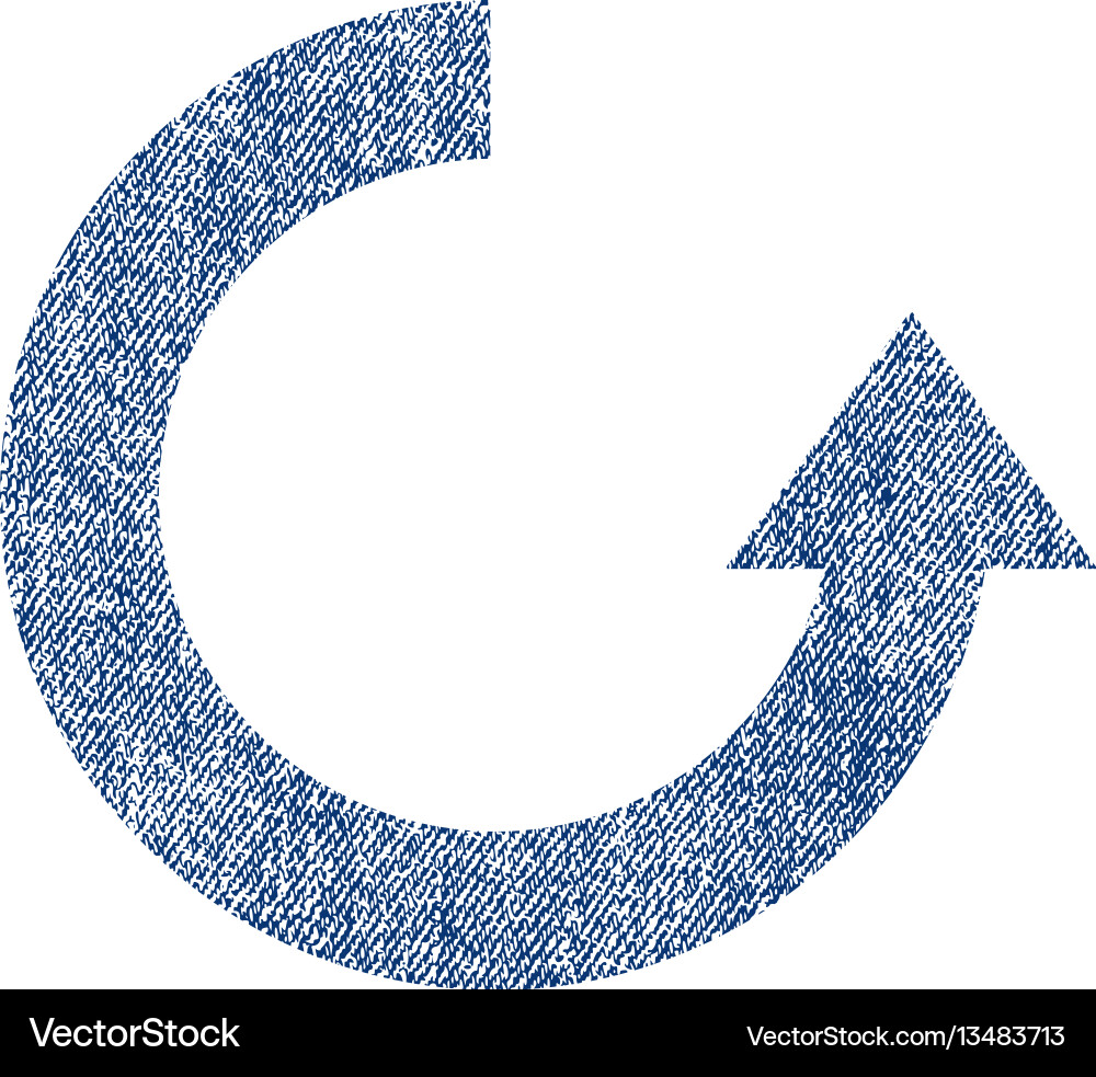Rotate up fabric textured icon Rotate up fabric textured icon vector image