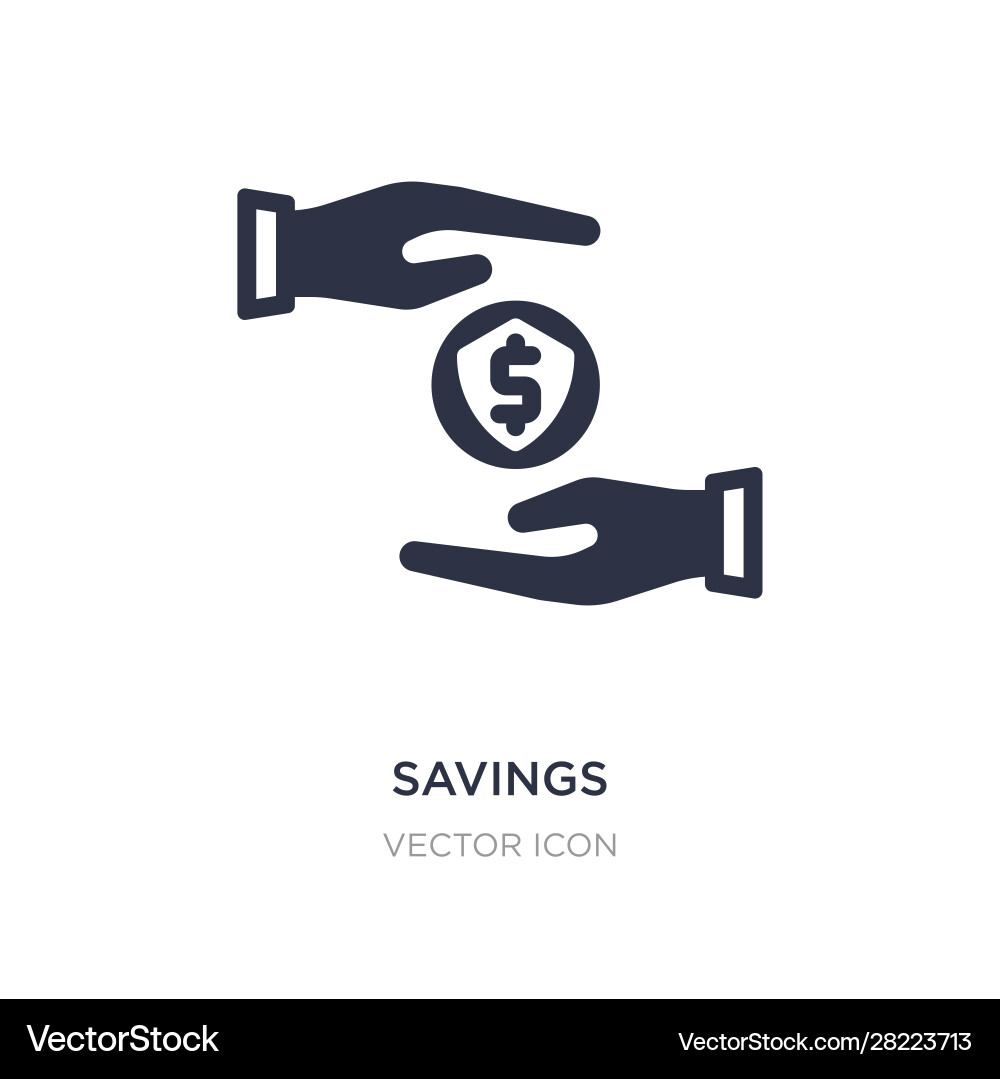 Savings icon on white background simple element Vector Image