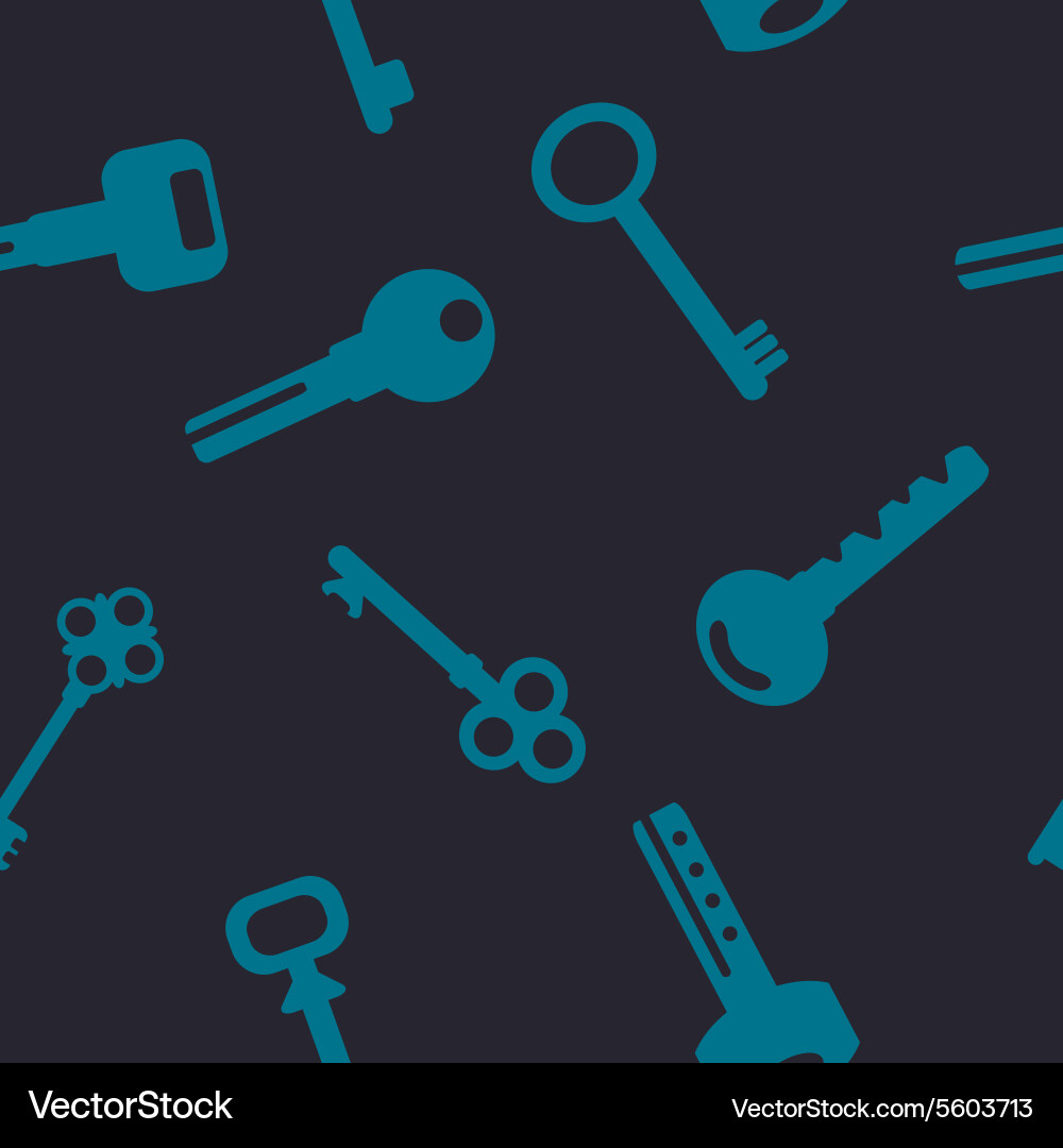 Seamless background with keys vector image