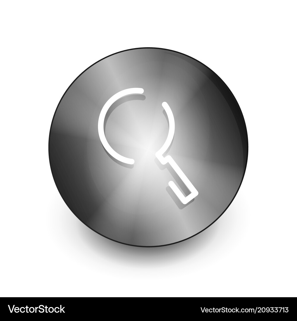 Search magnifier web button magnify icon modern Search magnifier web button magnify icon modern vector image