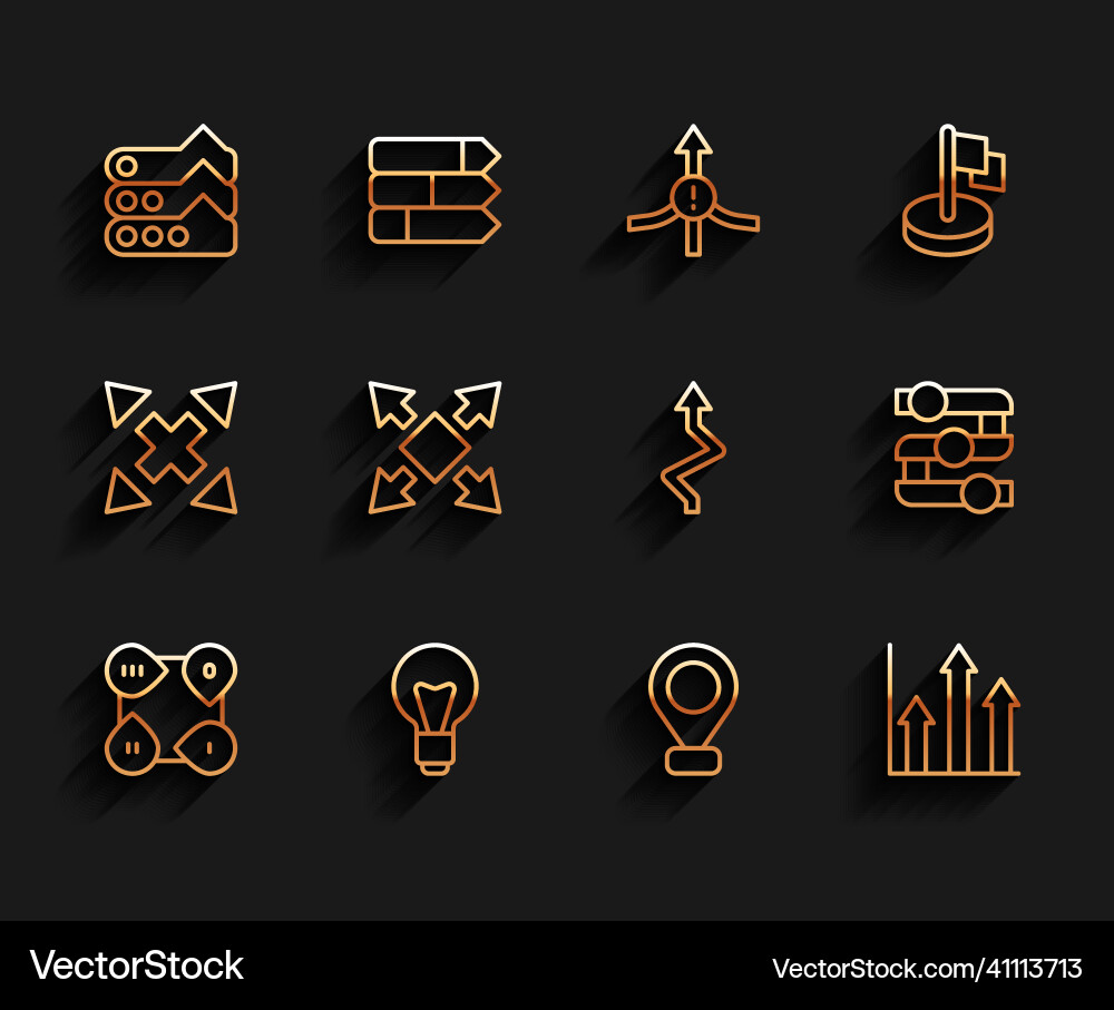 Set line infographic element light bulb graph Set line infographic element light bulb graph vector image