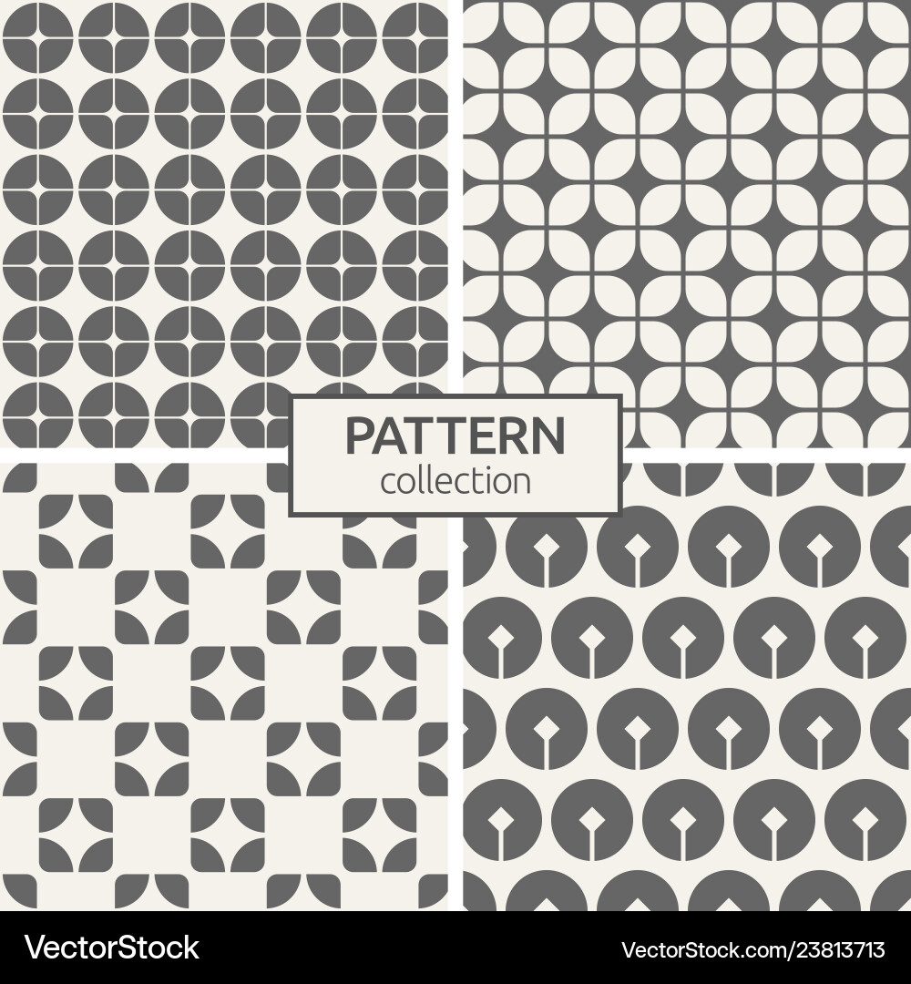 Set of four seamless patterns Set of four seamless patterns vector image