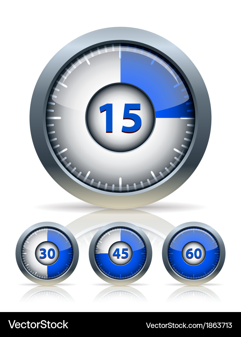 Set of timer clock Vector Image