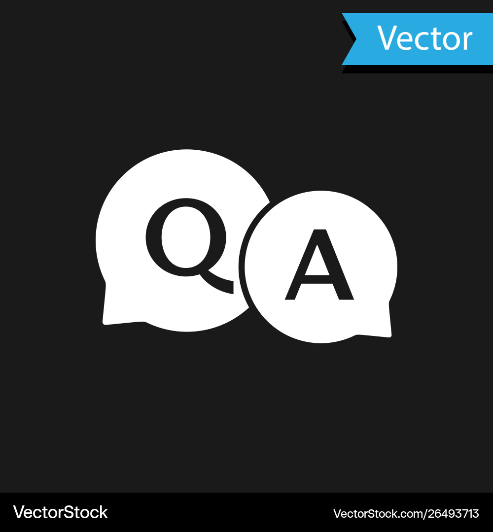 White speech bubbles with question and answer icon White speech bubbles with question and answer icon vector image