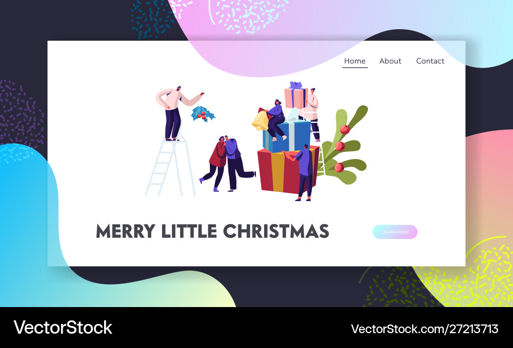 Winter festive season xmas celebration website Winter festive season xmas celebration website vector image