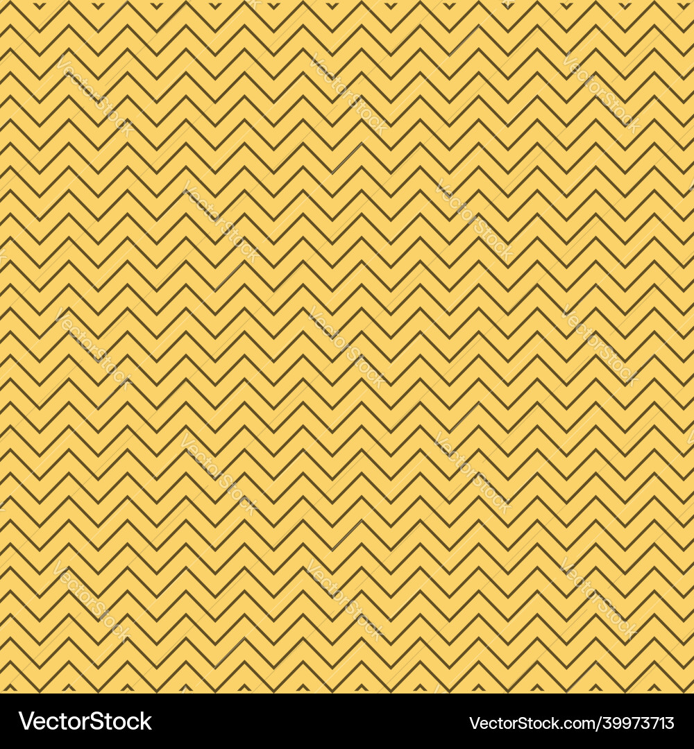 Yellow pattern with wave lines zigzag retro art vector image