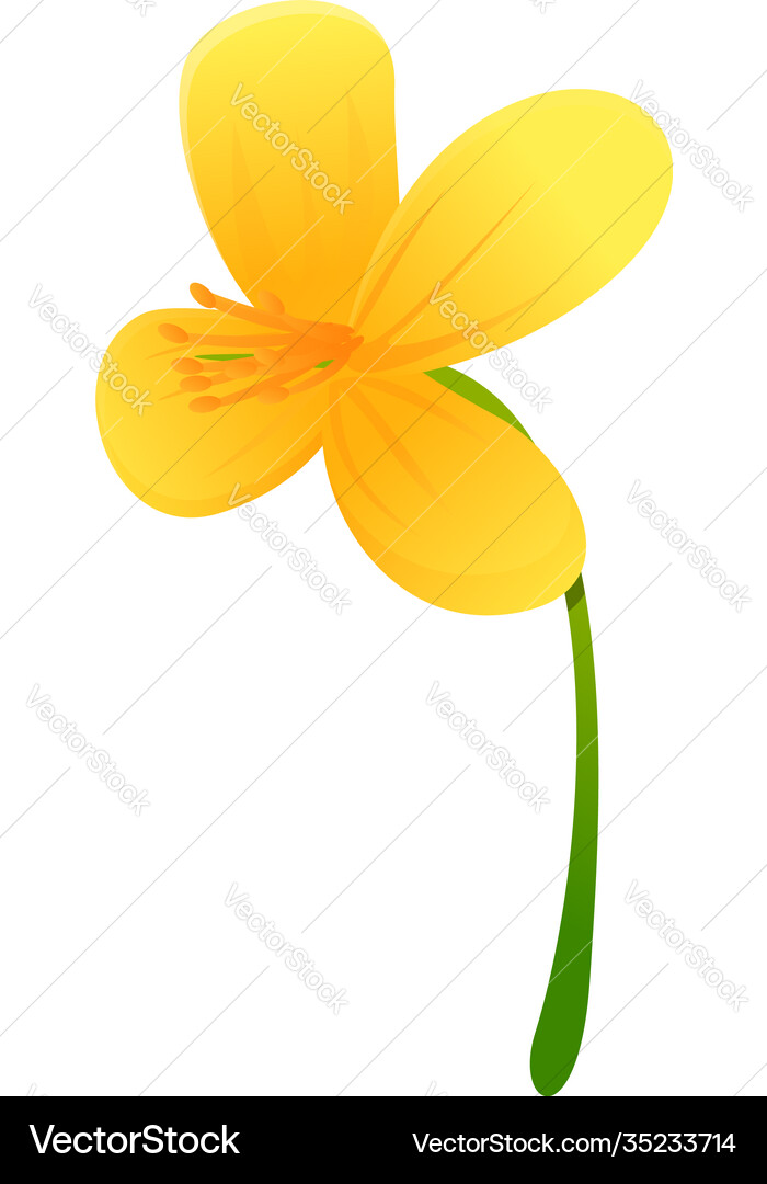 Celandine Blüte Blume Ikone Cartoon Stil Celandine Blüte Blume Ikone Cartoon Stil vektorbild