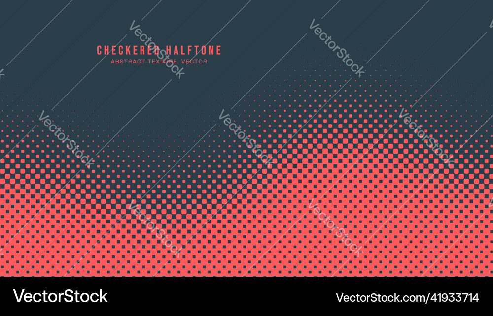 Checker halftone pattern smooth curve border red Checker halftone pattern smooth curve border red vector image