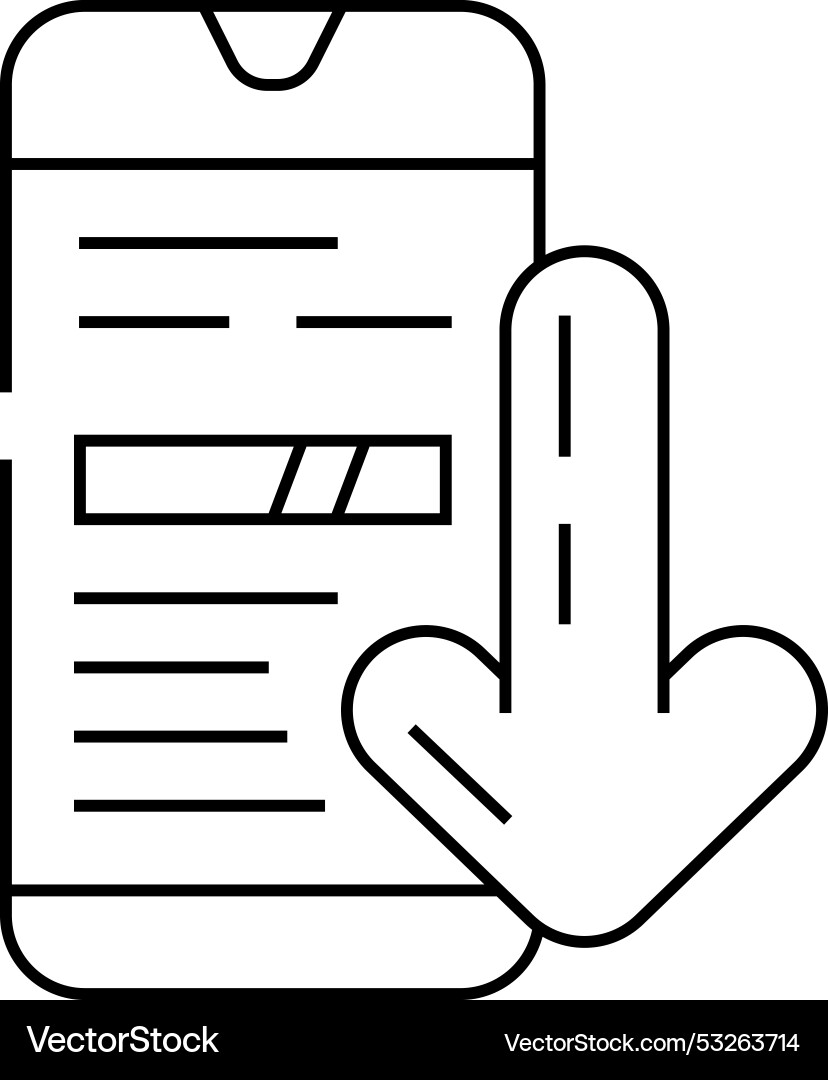 Closed envelope message loading line icon Closed envelope message loading line icon vector image