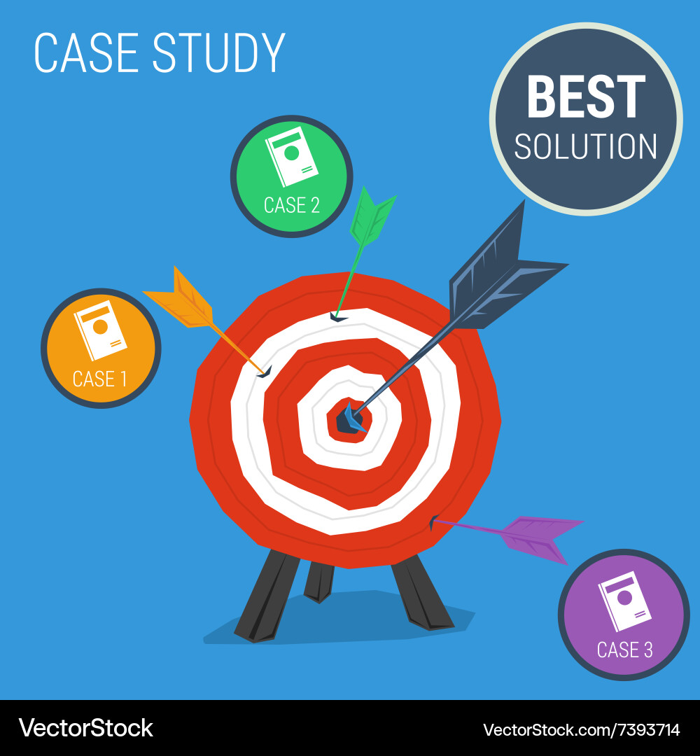 Concept case study with target vector image